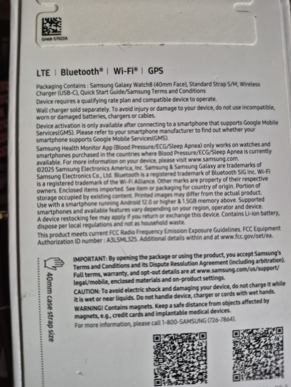 Samsung Galaxy Watch8 White with Black Display Face - Picture 3 of 3